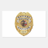 Police_Abzeichen_Remüde Rechteckiger Aufkleber (Vorderseite)