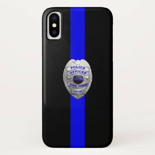 Police Abzeichen Thin Blue Line Fall Mate iPhone F Case-Mate iPhone Hülle (Rückseite)