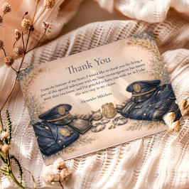 Police Academy Formal Badge Graduation Dankeskarte