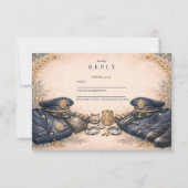 Police Academy Formal Badge Graduation RSVP Karte (Vorderseite)