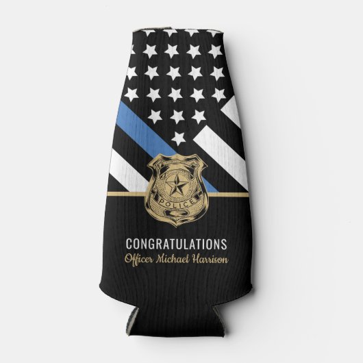 Police Academy Graduation Law Enforcement Flaschenkühler (Vorderseite)