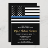 Police Academy Graduation Law Enforcement Officer Einladung (Vorne/Hinten)