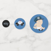 Police Baby Shower Baby Polizist Baby Dusche Confe Konfetti (Vorderseiten)
