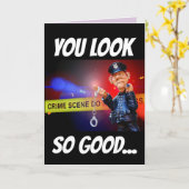 POLICE BIRTHDAY FUNNY Grußkarte Karte (Gelbe Blume)