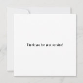 Police Blue Line American Flag First Responder Dankeskarte (Rückseite)