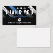 Police Blue Line American Flag Vielen Dank Visitenkarte (Vorne/Hinten)