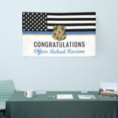 Police Blue Line Flag Herzlichen Glückwunsch Absch Banner (Messeveranstaltung)