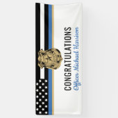 Police Blue Line Flag Herzlichen Glückwunsch Absch Banner (Vertikal)
