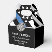 Police Blue Line Flag Herzlichen Glückwunsch Absch Geschenkschachtel (Rückseite)