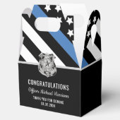 Police Blue Line Flag Herzlichen Glückwunsch Absch Geschenkschachtel (Geöffnet)