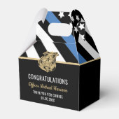 Police Blue Line Flag Herzlichen Glückwunsch Absch Geschenkschachtel (Vorderseite)