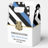 Police Blue Line Flag Herzlichen Glückwunsch Absch Geschenkschachtel (Geöffnet)