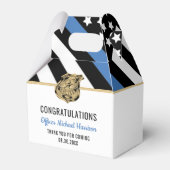 Police Blue Line Flag Herzlichen Glückwunsch Absch Geschenkschachtel (Vorderseite)