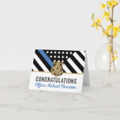 Police Blue Line Flag Herzlichen Glückwunsch Absch Karte (Gelbe Blume)