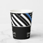 Police Blue Line Flag Herzlichen Glückwunsch Absch Pappbecher (Links)