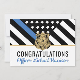 Police Blue Line Flag Herzlichen Glückwunsch Ruhes