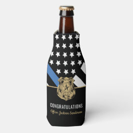 Police Blue Line Flag Herzlichen Glückwunsch Ruhes Flaschenkühler