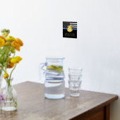 Police Blue Line Flag Herzlichen Glückwunsch Ruhes Foliendrucke (Ablage(Küche))