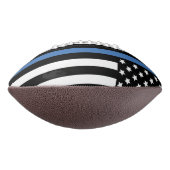 Police Blue Line Flag Herzlichen Glückwunsch Ruhes Football (Gedreht 90)