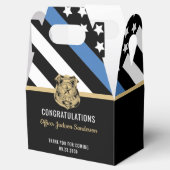 Police Blue Line Flag Herzlichen Glückwunsch Ruhes Geschenkschachtel (Geöffnet)