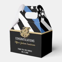 Police Blue Line Flag Herzlichen Glückwunsch Ruhes Geschenkschachtel