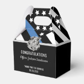 Police Blue Line Flag Herzlichen Glückwunsch Ruhes Geschenkschachtel (Rückseite)