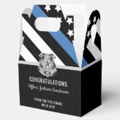 Police Blue Line Flag Herzlichen Glückwunsch Ruhes Geschenkschachtel (Geöffnet)