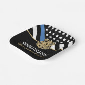 Police Blue Line Flag Herzlichen Glückwunsch Ruhes Pappteller (Gewinkelt)