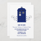 Police Box Save the Date Einladung v3 (Vorne/Hinten)