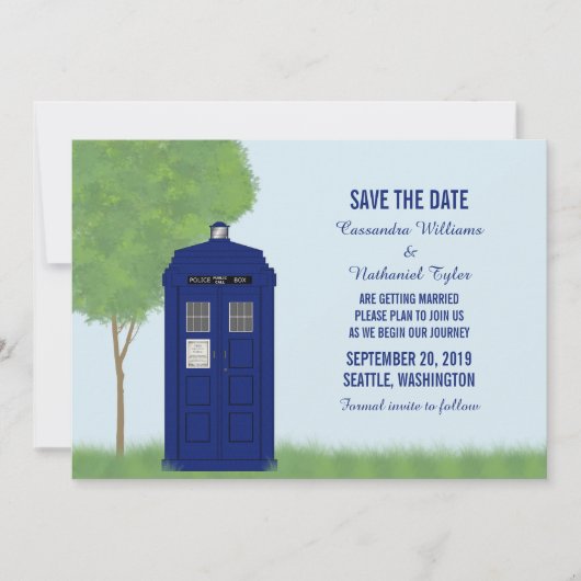 Police Box Save the Date Einladung v4 (Vorderseite)