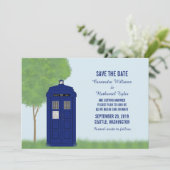 Police Box Save the Date Einladung v4 (Stehend Vorderseite)