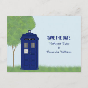 Police Box Save the Date Postkarte v4
