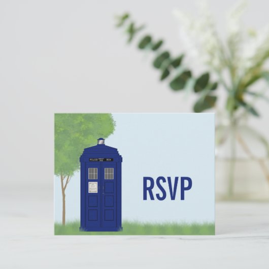 Police Box UAWG Postcard v4 Einladungspostkarte (Stehend Vorderseite)