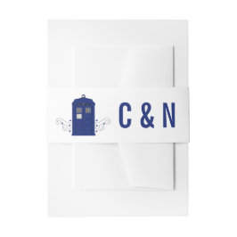 Police Box Wedding Bands v3 Einladungsbanderole