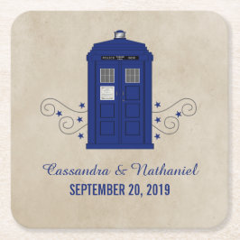 Police Box Wedding Paper Untersetzer v6