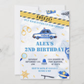 Police Boy 2. Geburtstag Party Einladung (Vorderseite)