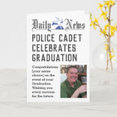 Police Cadet Abschluss Card zum Personalisieren Karte (Gelbe Blume)