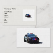 Police Car Visitenkarte (Vorne/Hinten)
