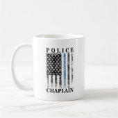Police Chaplain American USA Flag Kaffeetasse (Links)