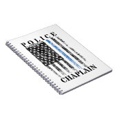 Police Chaplain American USA Flag Notizblock (Rechte Seite)