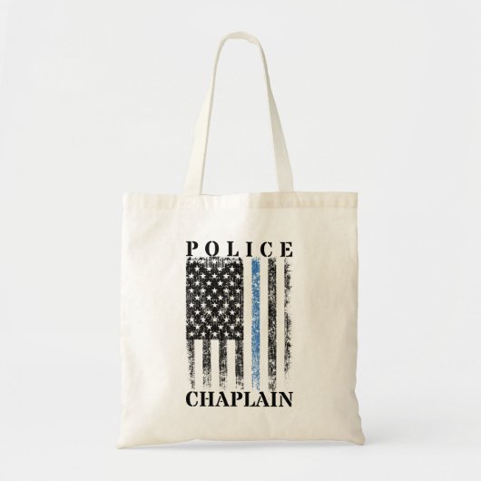 Police Chaplain American USA Flag Tragetasche (Vorne)