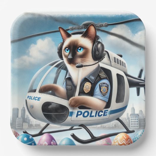 POLICE Chat Lover während der Osterferien Pappteller (Vorderseite)