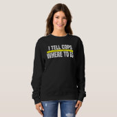 Police Cop Thin Gold Line Yellow - Emergency Dispa Sweatshirt (Vorne ganz)