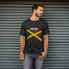 Police Crime Scene Tape Murder Mystery Victim T-Shirt