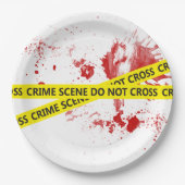 Police Crime Scene Tape Pappteller (Vorderseite)