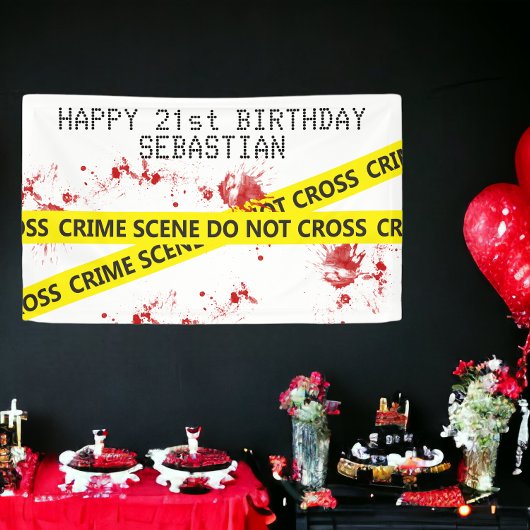 Police Crime Scene Tape Personalized Banner