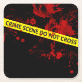 Police Crime Scene Tape  Rechteckiger Pappuntersetzer (Vorderseite)