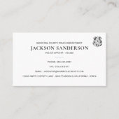 Police Department Law Enforcement QR Code Logo Visitenkarte (Vorderseite)