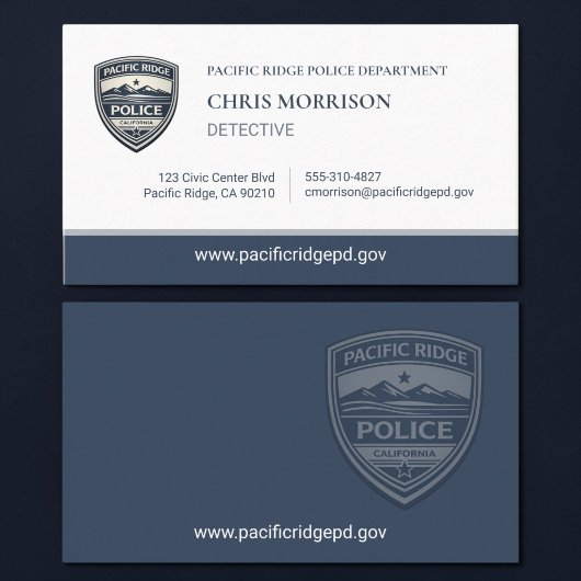 Police Detective Business Card Visitenkarte