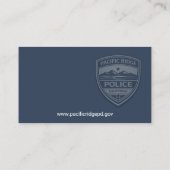 Police Detective Business Card Visitenkarte (Rückseite)